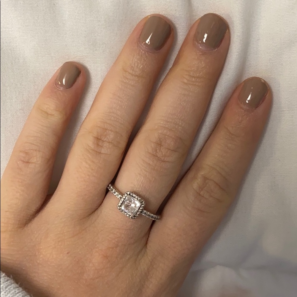 Pandora silver diamond ring